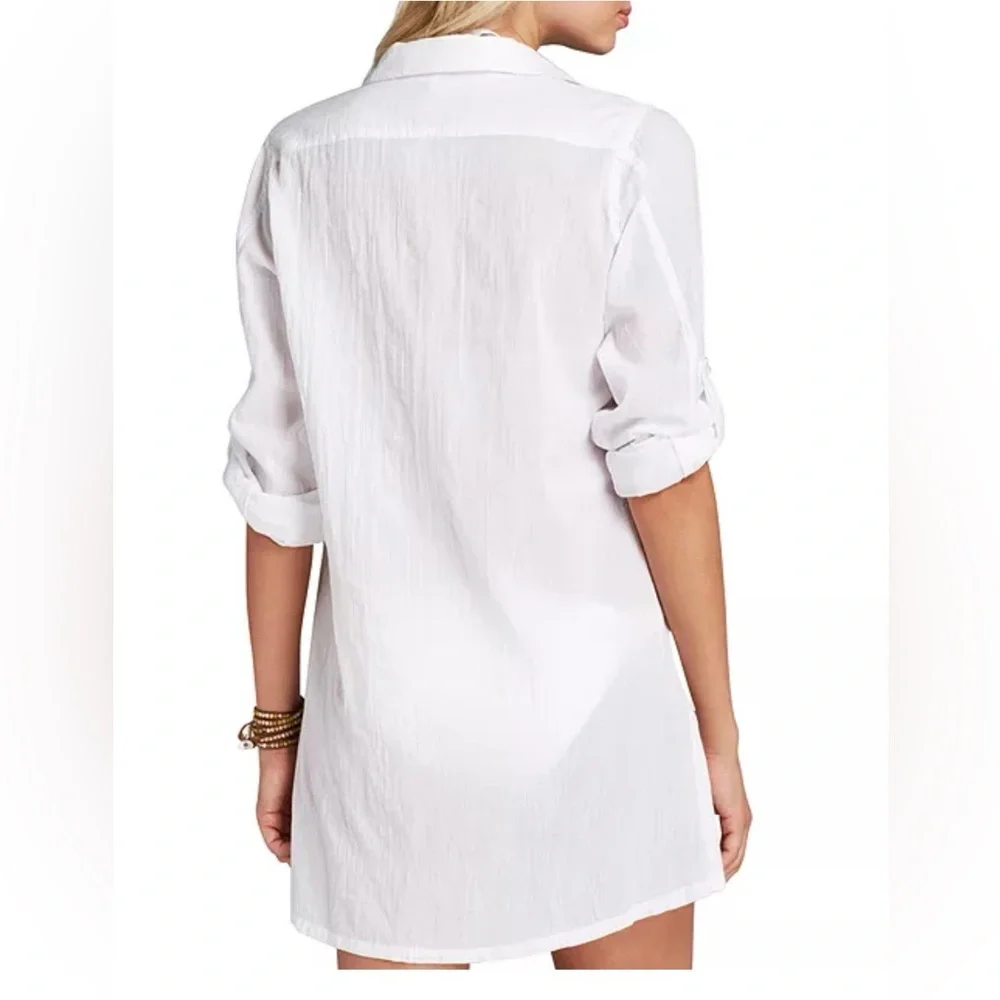 Lauren Ralph Lauren
Crushed Cotton Camp Shirt Swim Cover-Up - Picture 2 of 11